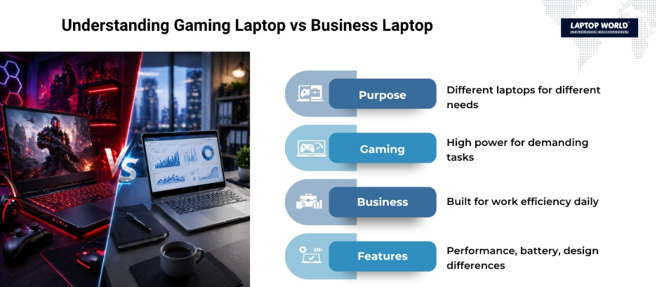 gaming laptop vs business laptop