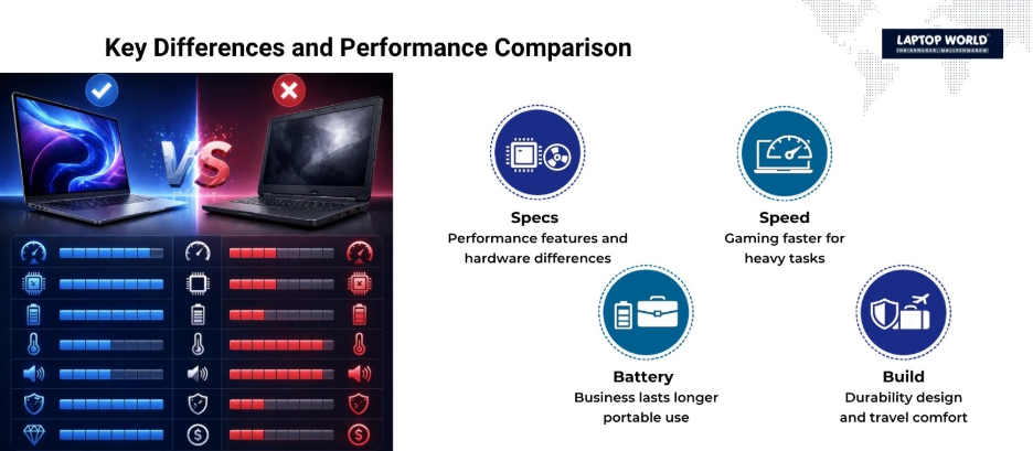gaming laptop vs business laptop
